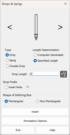 Define Drops/Sprigs 11