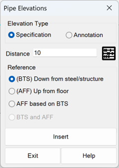 Define Pipe Elevations 3