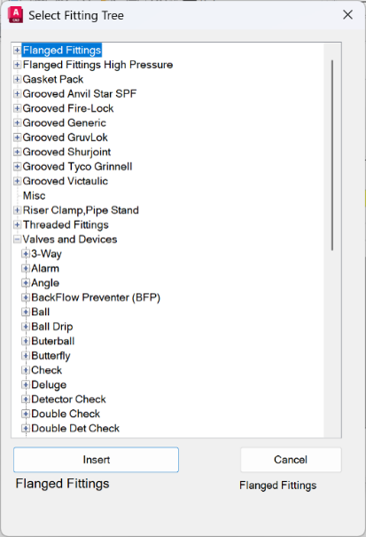 Insert Fitting via Parts Tree 14