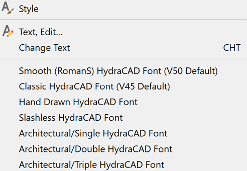 Text Menu