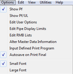 Options Menu 1
