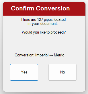 Convert Project Units Dialog Box