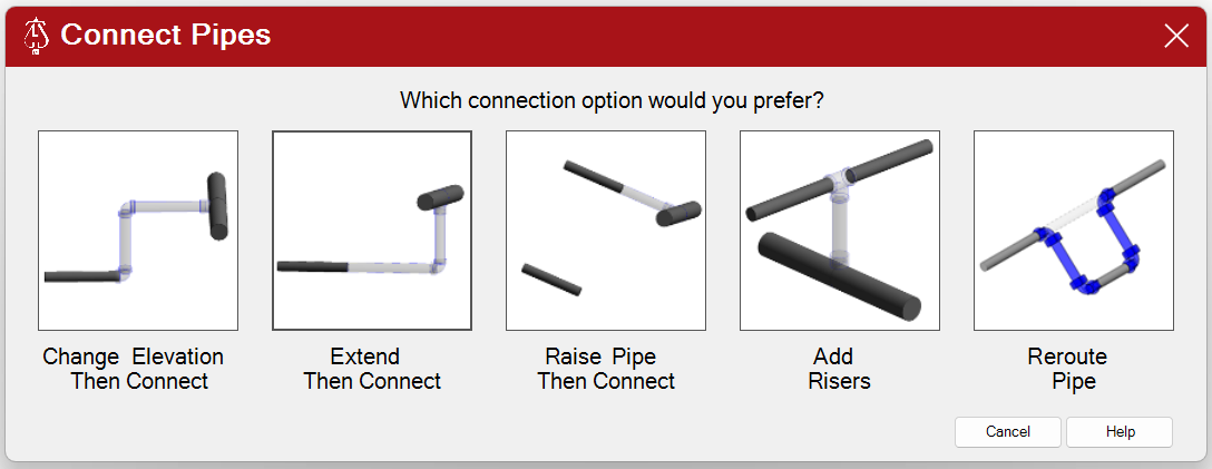Connect Pipes Dialog Box