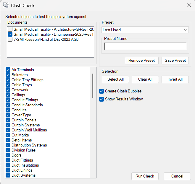Clash Check - Document