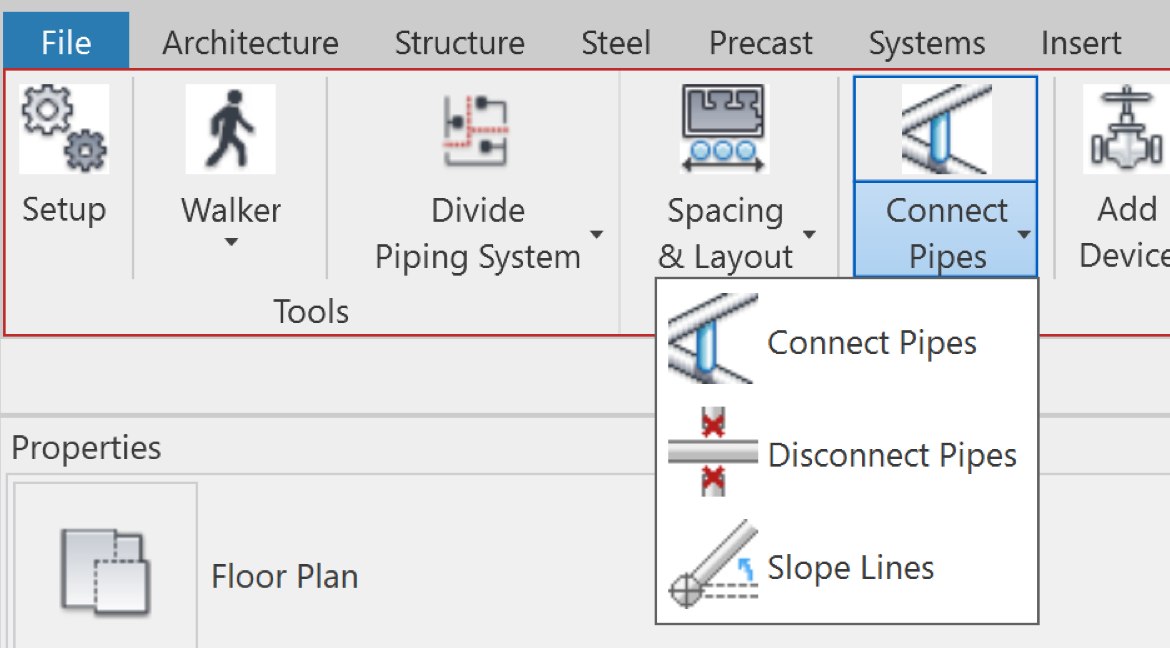 Disconnect Pipe Location