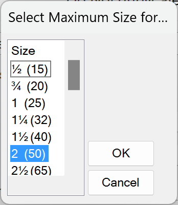 Select Max Size