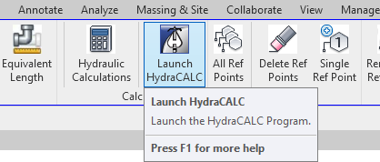 Launch HydraCALC Button